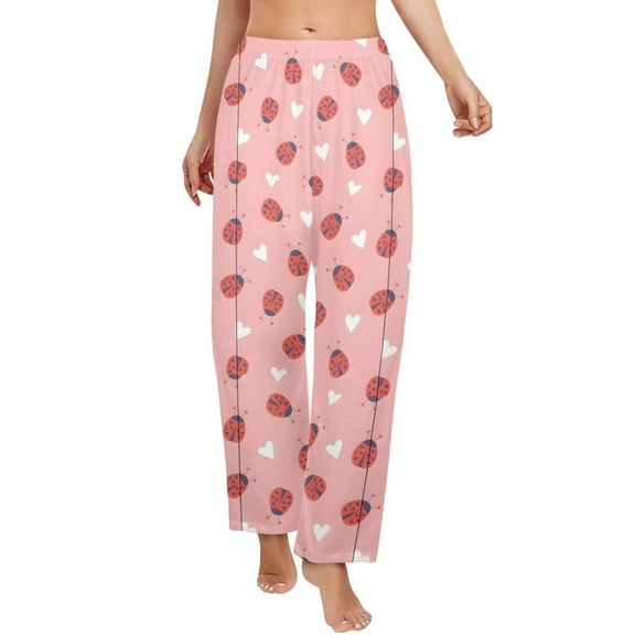 Ladies Sleeping Pajama Pants - Ladybugs - Women's Pajamas - XS