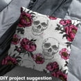 thumbnail image 2 of Homewish Gothic Romantic Fabric by the Yard 1 Yard,Rustic Flower Floral Home Decor Fabric by the Yard,Spooky Halloween Skeleton Sewing Fabric For Girls Teens,Luxury Bedroom Decor, 2 of 6