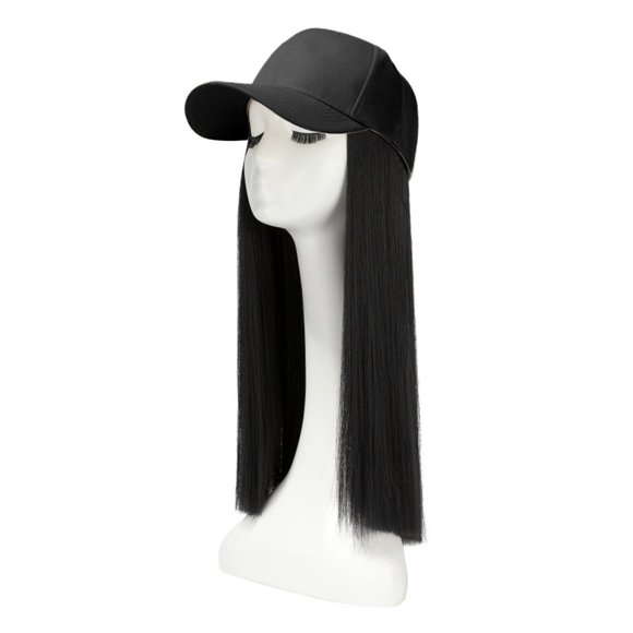 Baseball Cap Hair Straight Hair Hairstyle Adjustable Wig Hat Attached Long Hair