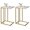 Square Gold Set of 2, variant on VFDTBUHN C Shaped End Small Side Tables for Sofa Bed Couch Tables That Slide Under Drink Snack for Living Room Bedroom Small Space Wood Top and Gold Metal Frame