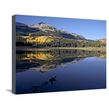 Lost Lake at Dawn in the Fall, Grand Mesa-Uncompahgre-Gunnison National Forest, Colorado, USA Stretched Canvas Print Wall