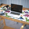 thumbnail image 3 of Long Mouse Pads for Desk,White Cartoon Dinosaurs Leaves Pattern Desk Mats on Top Of Desks, Desk Mouse Pad Extra Large with 3mm Non-Slip Base and Stitched Edge for Gaming,Office,Work,Home 35.4"x15.7", 3 of 6