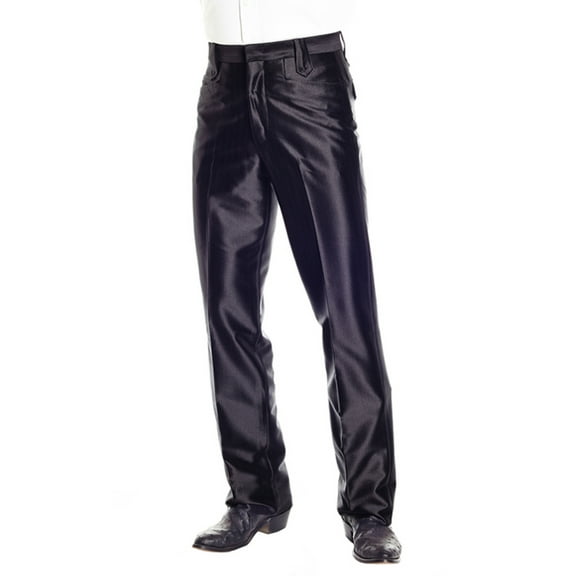 Circle S Mens Black Polyester Western Swedish Knit Ranch Dress Pant 32