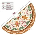 thumbnail image 3 of Gingerbread Christmas Tree Skirt 30 Inch Halloween Christmas Holiday Tree Skirts for Fall Christmas Tree Decoration (Cute Gin (1,36inch), 3 of 6