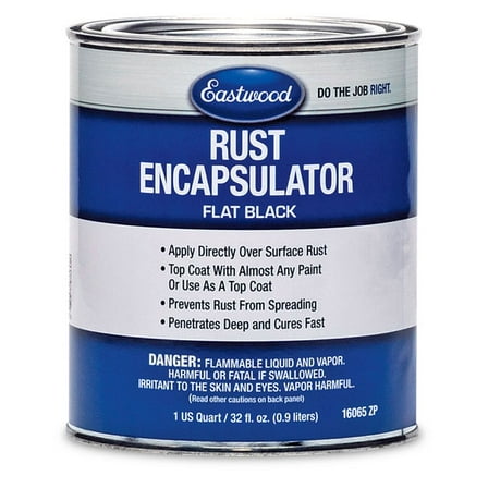 Eastwood Black Rust Encapsulator Quart Durable UV Heat Resistance Stop Rust Corrosion 16065ZP