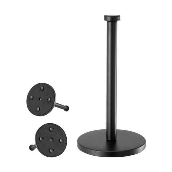 VEVOR Paper Towel Holder Countertop, Stainless Steel Kitchen Paper Towel Stand with Weighted Base and Suction Cups, Non-slip Countertop Kitchen Paper Roll Holders for Kitchen Bathroom