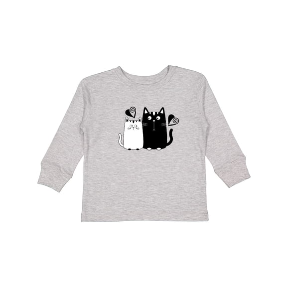 Inktastic Valentines Day Cat Couple Girls Long Sleeve Toddler T-Shirt