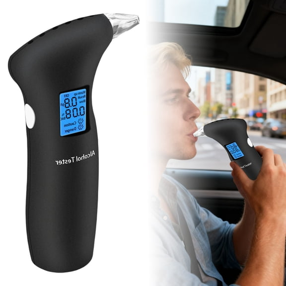 uvwlwu Portable Breathalyzer for Personal Detection and Drunk Driving Prevention Smart Home Device(Black)