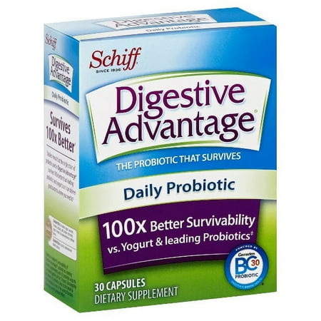 Digestive Advantage Daily Probiotic Capsules, 30 ct (Pack of 2)