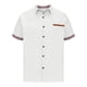 thumbnail image 1 of Playera Elvqul para Caballero Economicas a Rayas Blanco Manga Corta Polo con Solapa Botones, 1 of 4