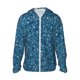 thumbnail image 1 of Fotbe Blue Glitter Chaqueta con Protección Solar UPF 50+ para Hombre y Mujer, Camisa con Capucha y Bolsillos-XX-Large, 1 of 7