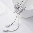 thumbnail image 4 of Adjustable Butterfly Pendant Necklace Silver Costume Jewelry For Women 1Set, 4 of 9