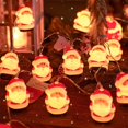 thumbnail image 1 of Luces Navideñas con Forma de Deseos, Papá Noel, Muñeco de Nieve, Decoración de Cadena de Luces Navideñas de HadasBatería3,20 metros y 20 luces, 1 of 5