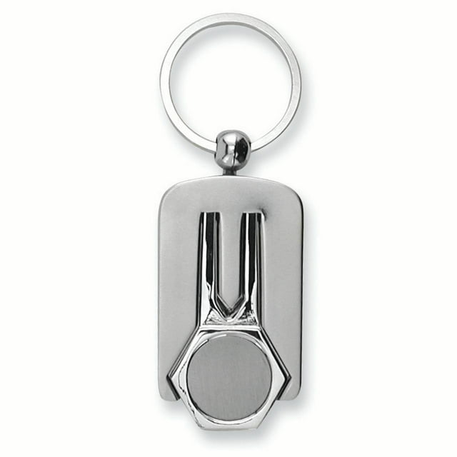 Nickel Plated Golf Divot Key Band Ring Size Sport Outdoor