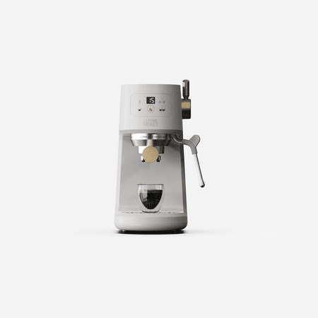 Thyme & Table Barista Mini Espresso Machine with 15-Bar Pressure and Steam Wand, Sand White
