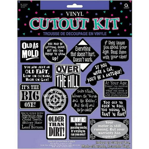 Amscan Vinyl 12" Over The Hill Cardboard Cutout