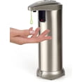 thumbnail image 1 of Dispensador de jabón automático de acero inoxidable, 3 niveles de jabón ajustables Dispensadores de jabón automáticos sin contacto Sensor de movimiento infrarrojo, Base impermeable, 1 of 5