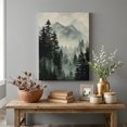 thumbnail image 3 of Canvas Wall Art, Black Forest Framed Canvas Prints for Living Room Office, Nature Mountain Pine Tree Vintage Large Gallery Wrapped Wall Decor for Home Office, Gifts, 16"x24" Ship Next Day, 3 of 9