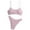 ☪305-Pink, variant on Women's Fashion Stripe Lace Bikini Beach Two-Piece Swimsuit Set&nbsp;- Feminine Design with Delicate Detail for Romantic Beach Outings and Photo Opportunities