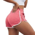 thumbnail image 3 of Arlun Womens High Waist Workout Shorts for with Pockets Side Split Hem Athletic Running Yoga Shorts Comfortable Stretchy Breathable Casual Wear Pink XL, 3 of 5