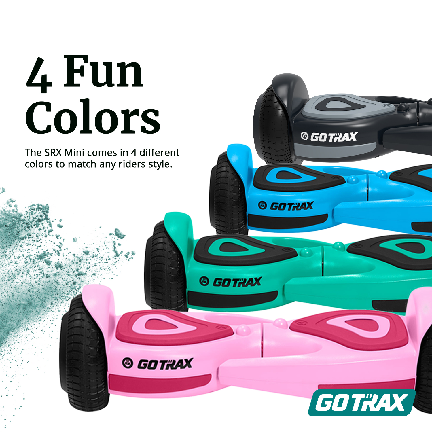 GOTRAX SRX Mini Hoverboard for Kids 6-12, 6.5" Wheels 150W Motor up to 5 mph Hover Boards Black - image 3 of 12