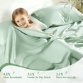 thumbnail image 5 of 4Pcs Luxury Ultra Soft Sheets, Bamboo Bed Sheet Set Queen Size, Deep Pockets, Unmatched Comfort And Softness for Sleep, Perfect Fit for All Beds, Great Gifts, 5 of 7