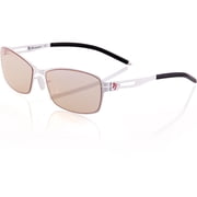 Visione VX- 400 Computer Gaming Glasses - Anti-Glare, UV & Blue Light Protection, Eye Strain Relief, Comfortable Gaming, White - PC/Mac/Linux