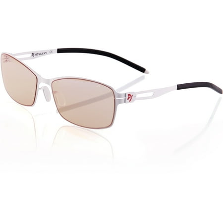 Visione VX- 400 Computer Gaming Glasses - Anti-Glare, UV & Blue Light Protection, Eye Strain Relief, Comfortable Gaming, White - PC/Mac/Linux
