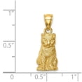 thumbnail image 2 of 14k Gold Cat Pendant Necklace 15x8.75mm Wide Pendant for Women - 1.3 Grams, 2 of 2