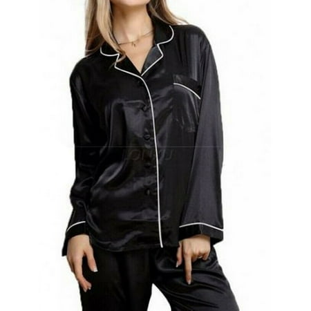 

Womens Ladies Silk Satin Pajamas Set Pajamas for women Sleepwear-Best Gifts