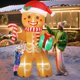 thumbnail image 5 of Hinchable navideño con forma de hombre de jengibre, 240 cm, con LED, 5 of 7
