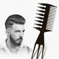 thumbnail image 2 of Retro Men's Oil Head Comb Double Sided Haircut Shape Texture Combs Detangling Hairstyle Styling Tool for Men, 2 of 15