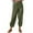 Army Green pants for women, variant on ZZwxWA Women's High Waist Pants Drawstring Capri Pants with Pocket Wide Leg Cropped Pants for Women Ladies Cotton Linen Summer Gift Solid Trousers Up to 45% Off