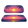 thumbnail image 2 of Pzuqiu Tropical Sunset Palm Tree Golf Cart Seat Cover Set - Breathable Stretch-Fit 2-Piece Kit | All-Weather Protection for EZGO, Club Car, Yamaha, 2 of 9