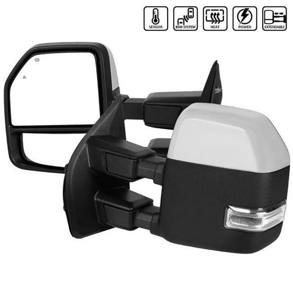 Spec D Tuning RMX-F25017F2H-P-FS Superduty Tow in Mirrors for 2017-up Ford F250