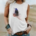 thumbnail image 2 of JURANMO Womens Summer Tanks Fashion Graphic Tees Shirt 4th of July Patriotic Shirts Casual Round Neck Sleeveless T-Shirts Going Out Tops Multicolor XXL Lightning Sale, 2 of 5