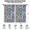 thumbnail image 2 of Blackout Kids Curtains,Blue Ethnic Geometric Patchwork Pattern Childrens Insulated Curtains Set Of 2,Bedroom Essentials,Toddler Room Decor 52x84in(132x213cm), 2 of 5
