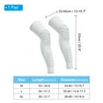 thumbnail image 2 of Uxcell M Knee Calf Pads Baseball Sliding Knee Pad Compression Leg Sleeve for Youth Adults Football White 2Pack, 2 of 7