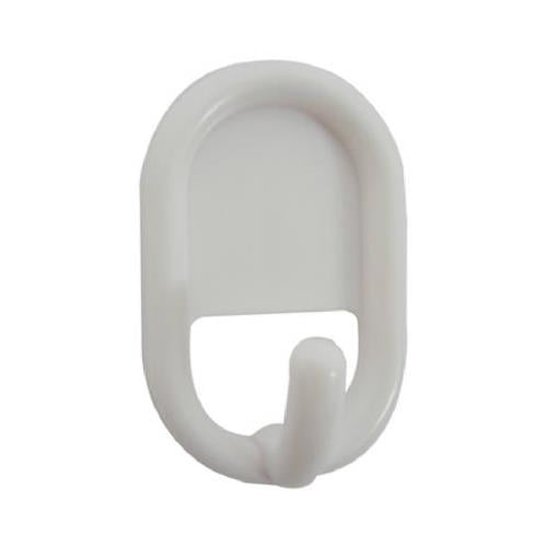 iDesign 3/4 in. L White Plastic Small stick on! Hook 0.2 lb. cap. 2 pk