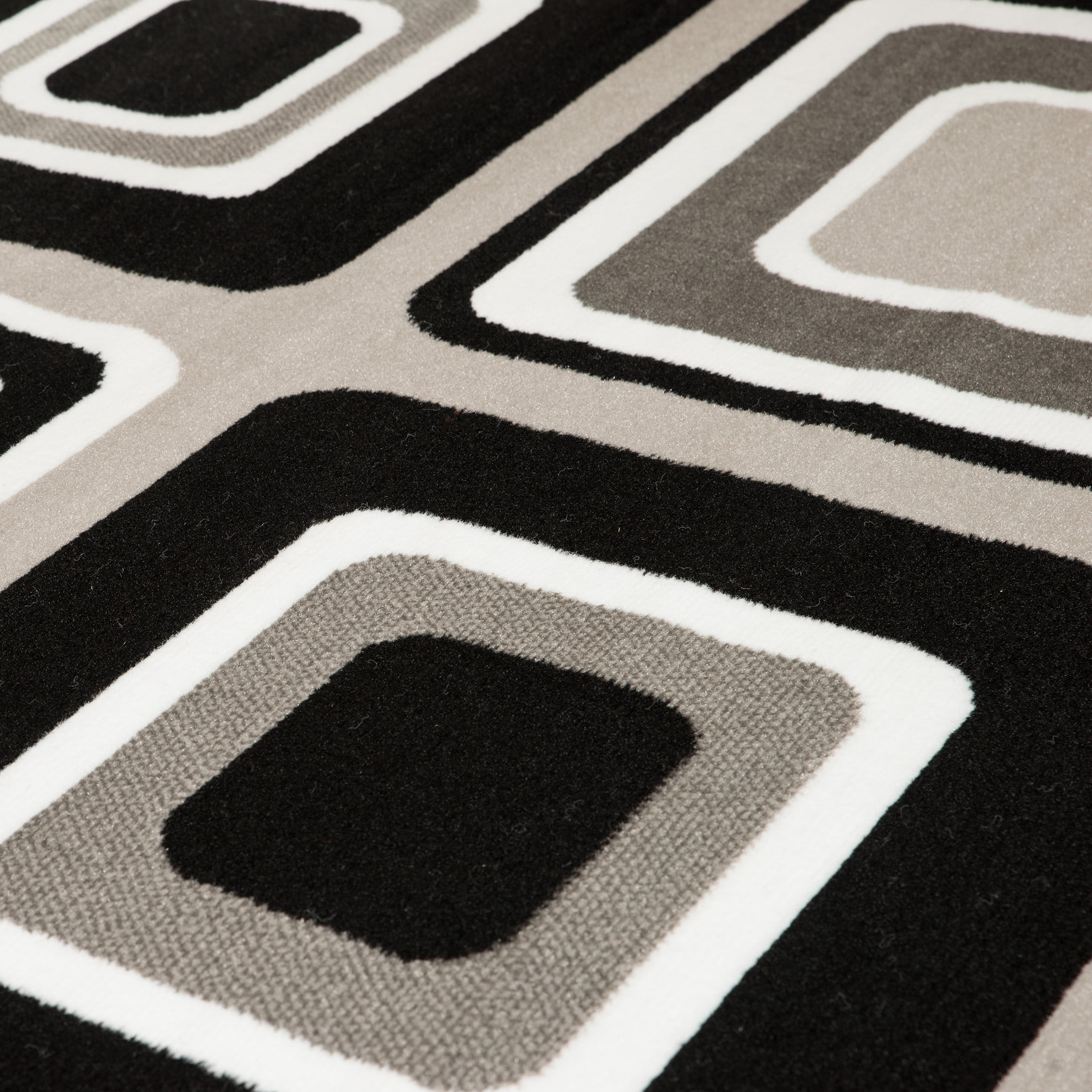 United Weavers Plaza Florence Runner Rug, Geometric Pattern, Silver, 2'3 X 7'2"