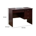 thumbnail image 5 of Sial Laptop Desk, 4 Drawers, 40 Inch, Mahogany Brown Composite Board, 5 of 5