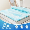thumbnail image 4 of Memory Foam Mattress Topper Twin Xl  3 Inch Thick Gel Infused Cooling Toppers Pad For Size Bed Sleeper Sofa Rv Camper Certipur Us Certified Ventilated And Breathable, 4 of 7