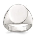 thumbnail image 4 of 925 Sterling Silver 18x14mm Open Back Signet Ring Size 11, 4 of 7