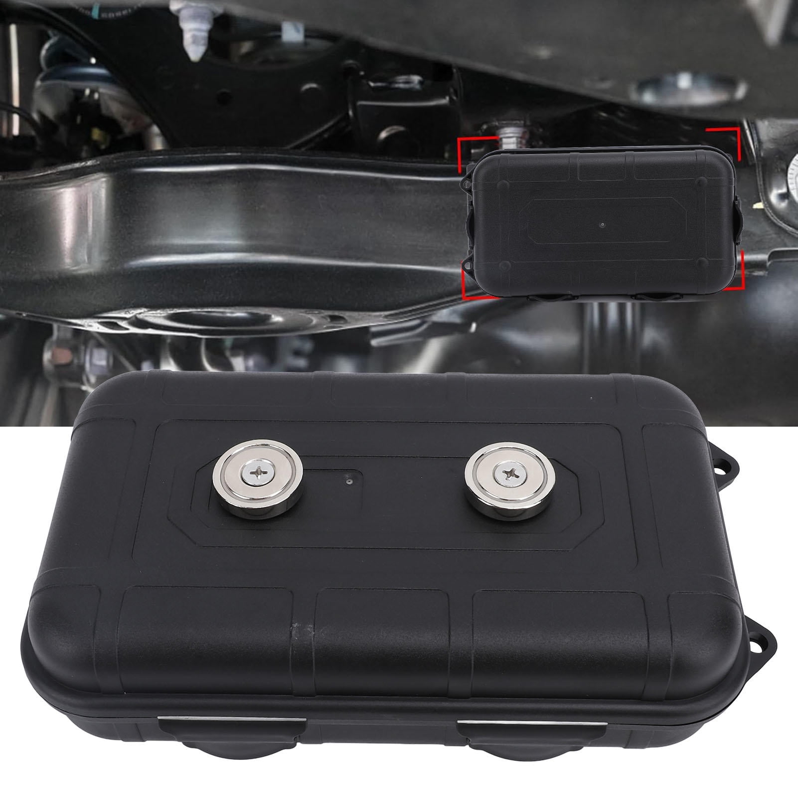 Yajisi Weatherproof Magnetic Key Box – 20x12x5cm Under‑Vehicle Storage for Keys, USB, Cash, Watch, and More