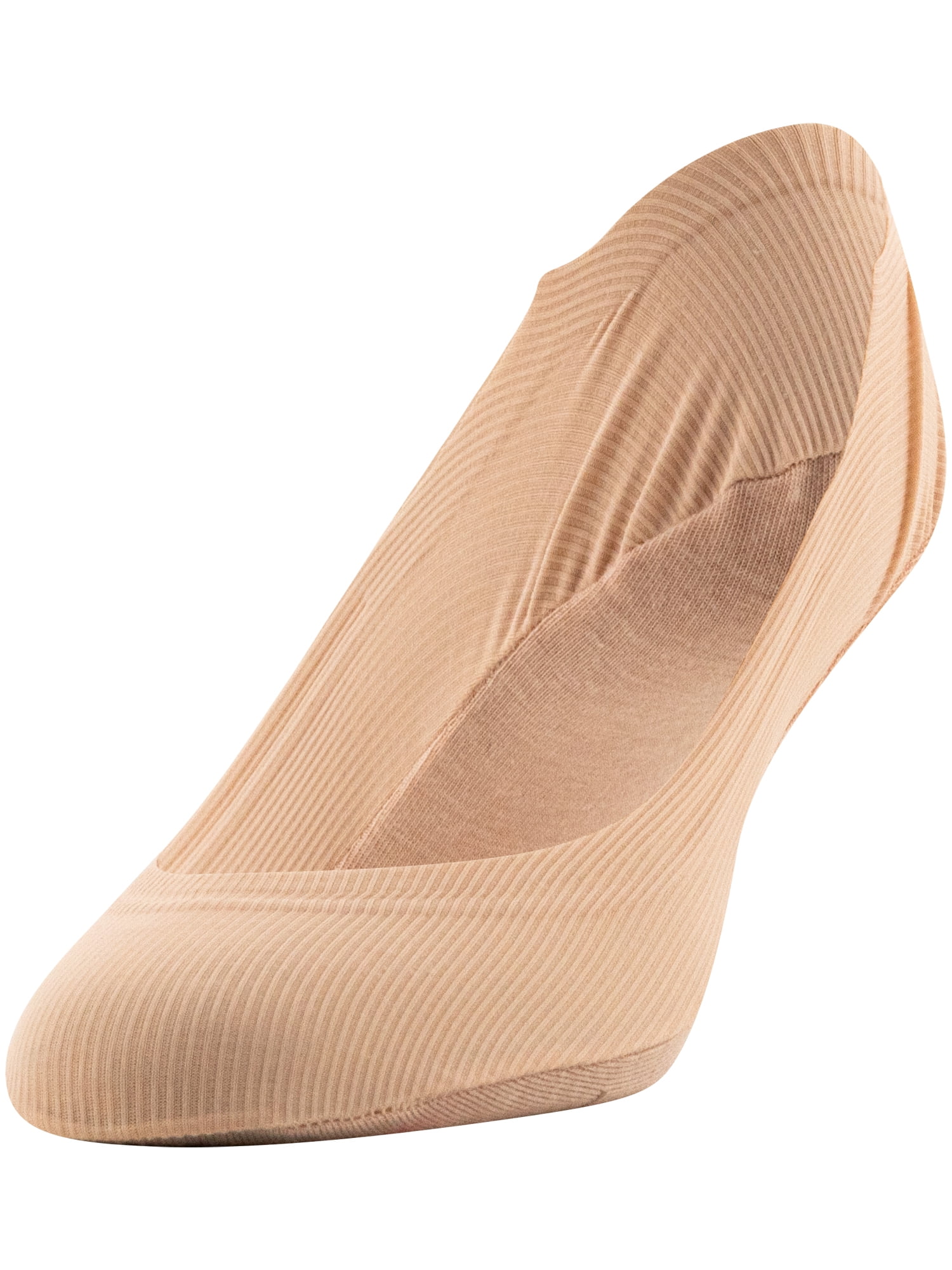 PEDS Women's Smooth Edge Rib Super Low Cut Socks Assorted, 3 Pairs, Sizes 8-12