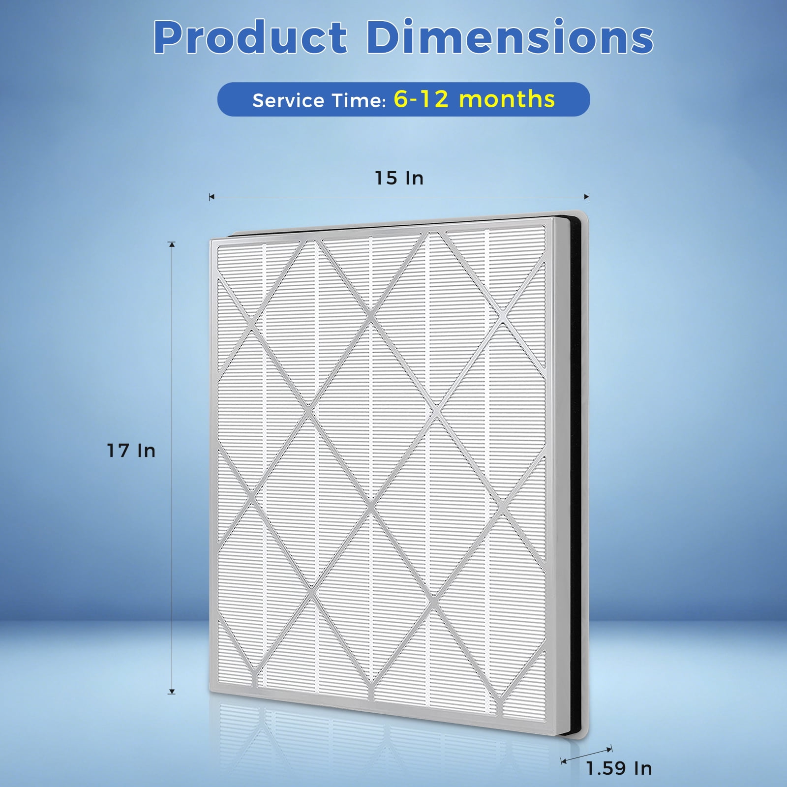 Veyozen HE401 Replacement Filter for Shark Air Purifier 4 Models, 3-Stage H13 True HEPA + Activated Carbon Filter, Compatible with Shark HE400 HE401 HE402 HE405 HE401C HE402C HE405 UA415