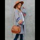 thumbnail image 4 of Cárdigan Abierto para Mujer, Suéter de Punto Holgado con Bloques de Color y Rayas, Abrigo Exterior. Gris M, 4 of 10