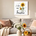 thumbnail image 6 of You Are My Sunshine Canvas Wall Art for Living Room, Vintage Country Yellow Sunflower Floral Bees Heart Poster Print Painting for Bedroom Office Home Decoration Wall Pictures Prepare To Hang 8"x8", 6 of 9