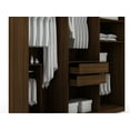 thumbnail image 6 of Manhattan Comfort Gramercy Modern Freestanding Wardrobe Armoire Closet in Brown 107GMC5, 6 of 10