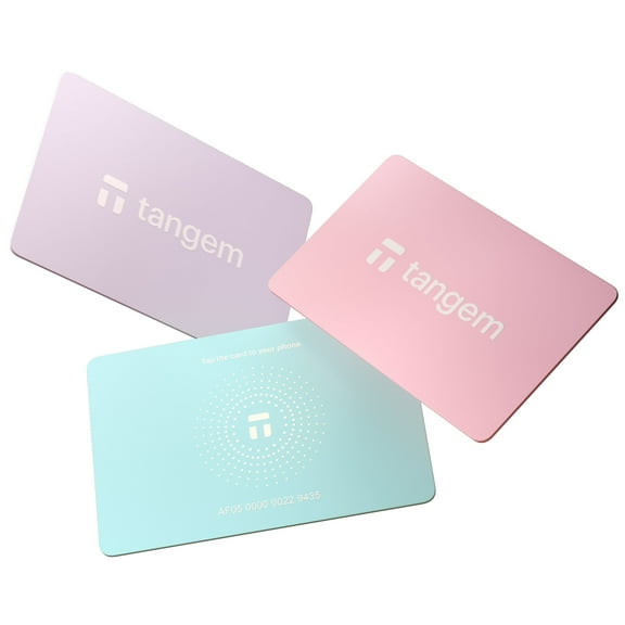 Tangem Wallet Pack of 3 - Secure Crypto Wallet - Trusted Cold Storage for Bitcoin, Ethereum, NFT's & More Coins - 100% Offline Hardware Wallet- Blush Sky Collection